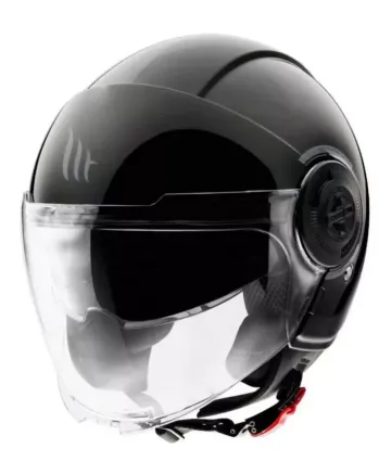 КАСКА ЗА СКУТЕР MT VIALE S SOLID A1 GLOSS BLACK