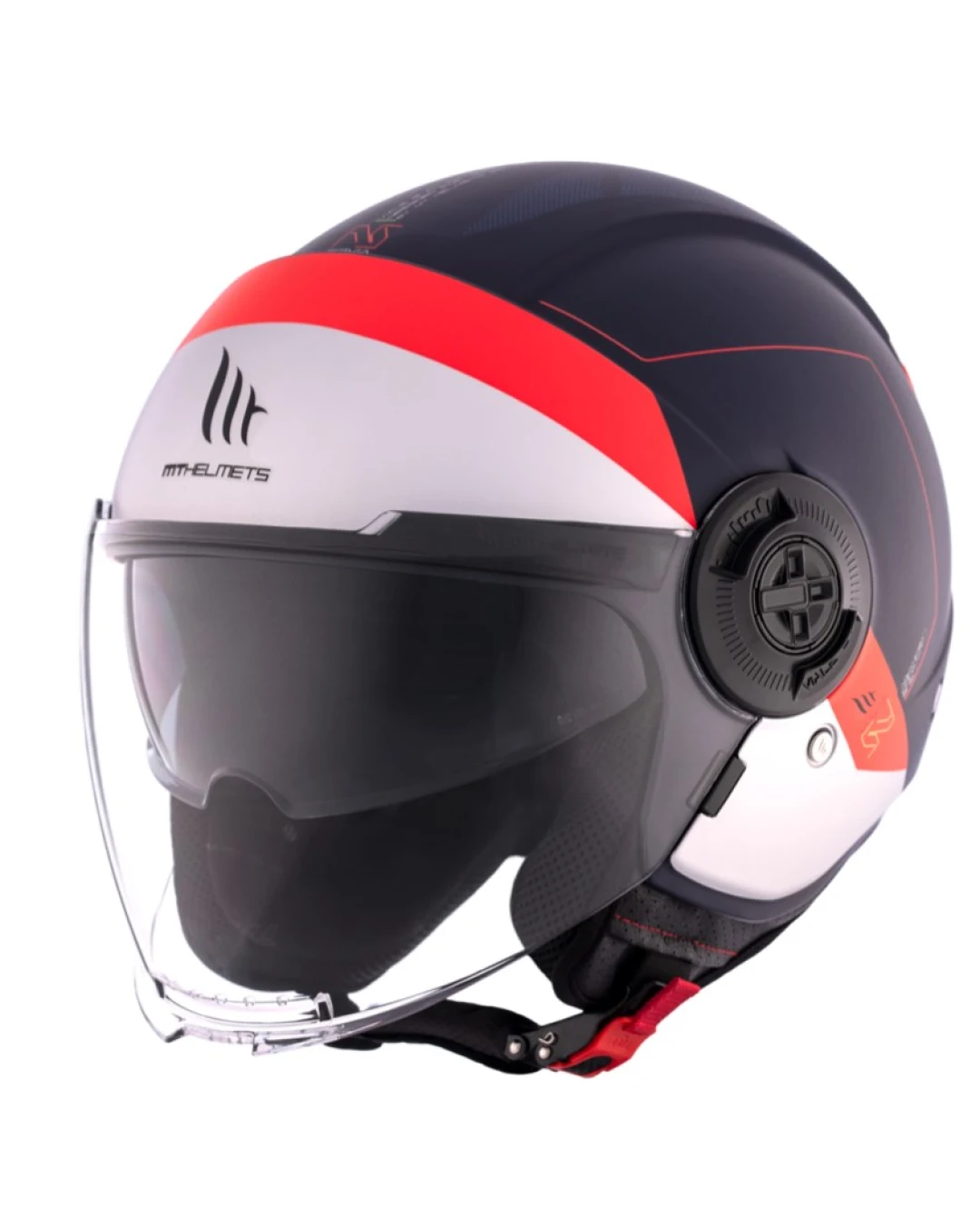 КАСКА ЗА СКУТЕР MT VIALE S SV 68 UNIT D7 MATT BLUE/WHITE/RED