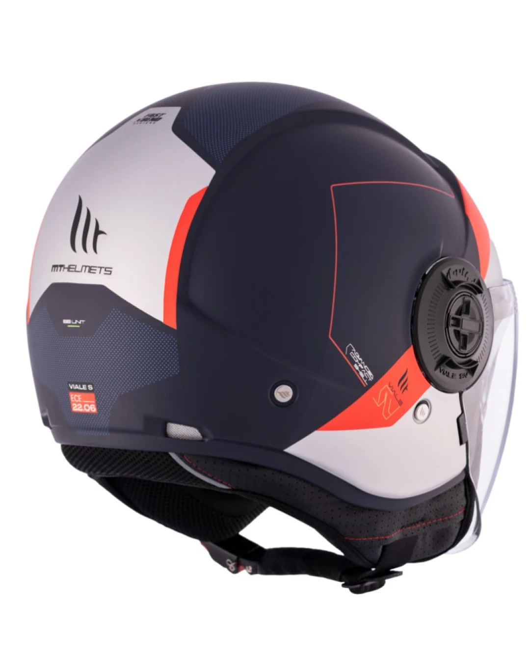 КАСКА ЗА СКУТЕР MT VIALE S SV 68 UNIT D7 MATT BLUE/WHITE/RED