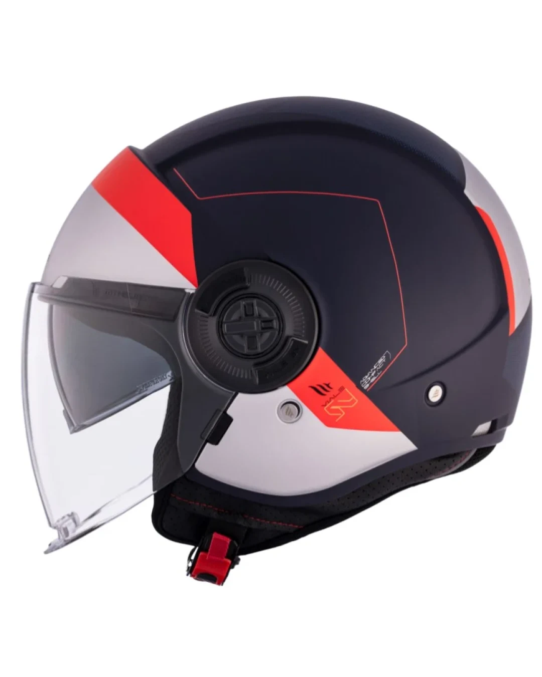 КАСКА ЗА СКУТЕР MT VIALE S SV 68 UNIT D7 MATT BLUE/WHITE/RED