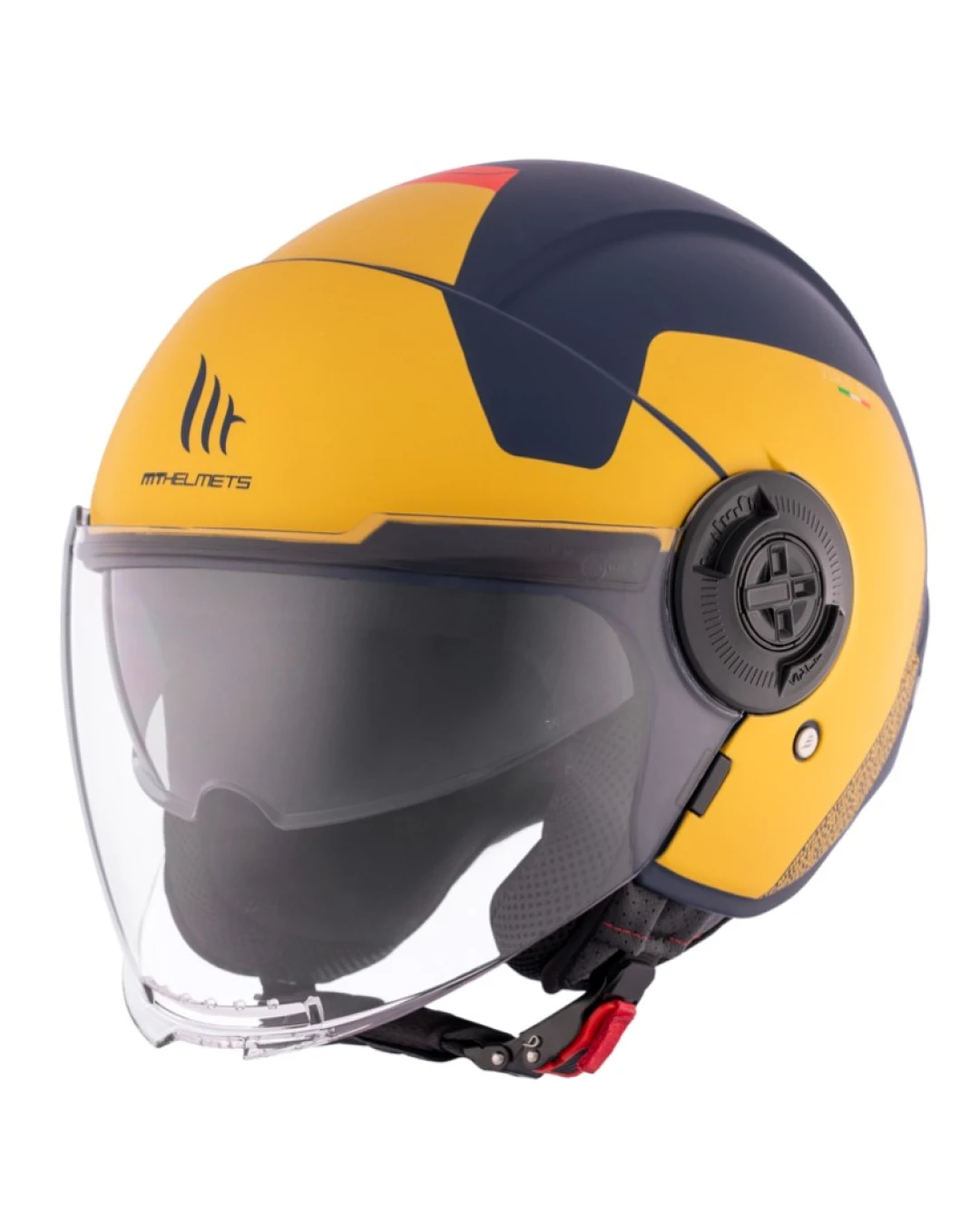 КАСКА ЗА СКУТЕР MT VIALE S SV BETA D3 MATT BLACK/YELLOW