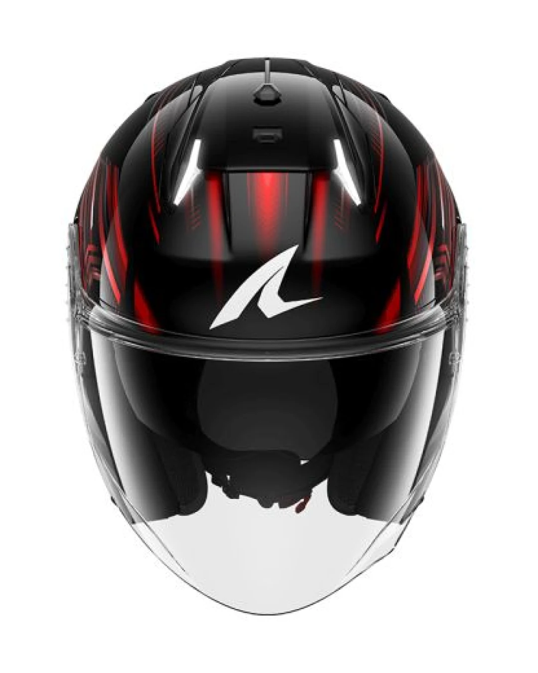 Каска за скутер SHARK SKWAL i3 JET LIGHT-BLUR BLACK/RED