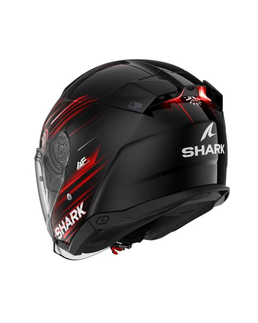 Каска за скутер SHARK SKWAL i3 JET LIGHT-BLUR BLACK/RED