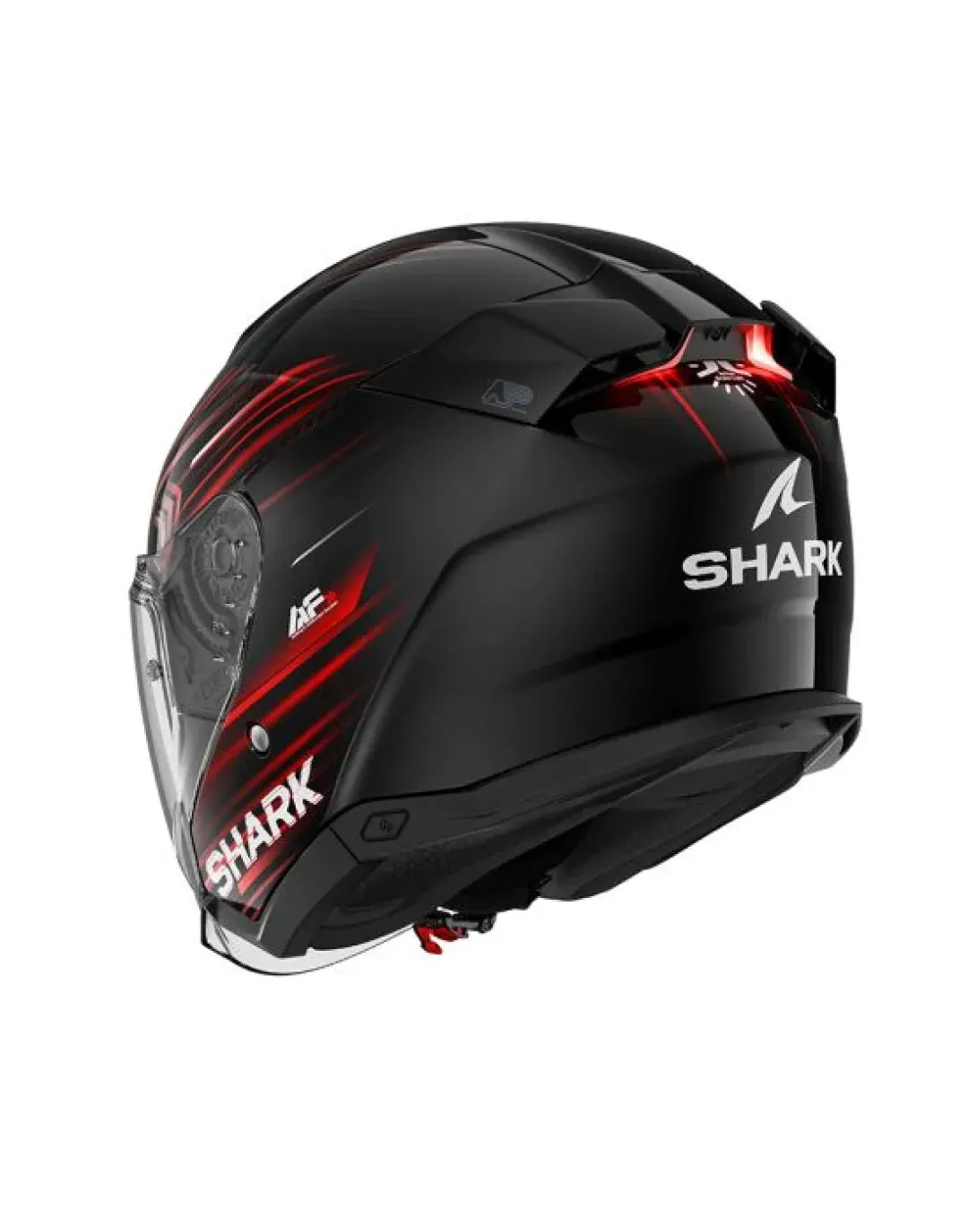 Каска за скутер SHARK SKWAL i3 JET LIGHT-BLUR BLACK/RED