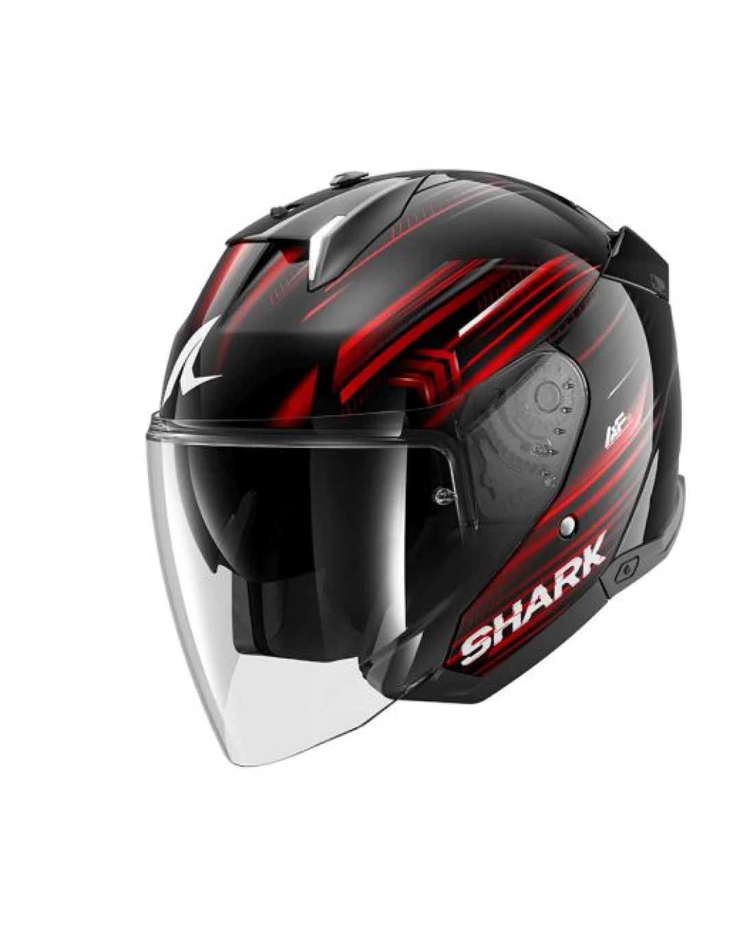 Каска за скутер SHARK SKWAL i3 JET LIGHT-BLUR BLACK/RED