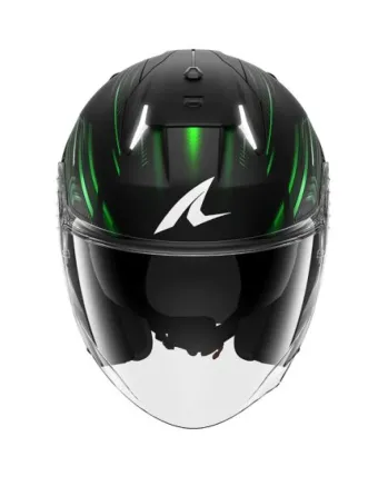 Каска за скутер SHARK SKWAL i3 JET LIGHT-BLUR MAT BLACK/GREEN