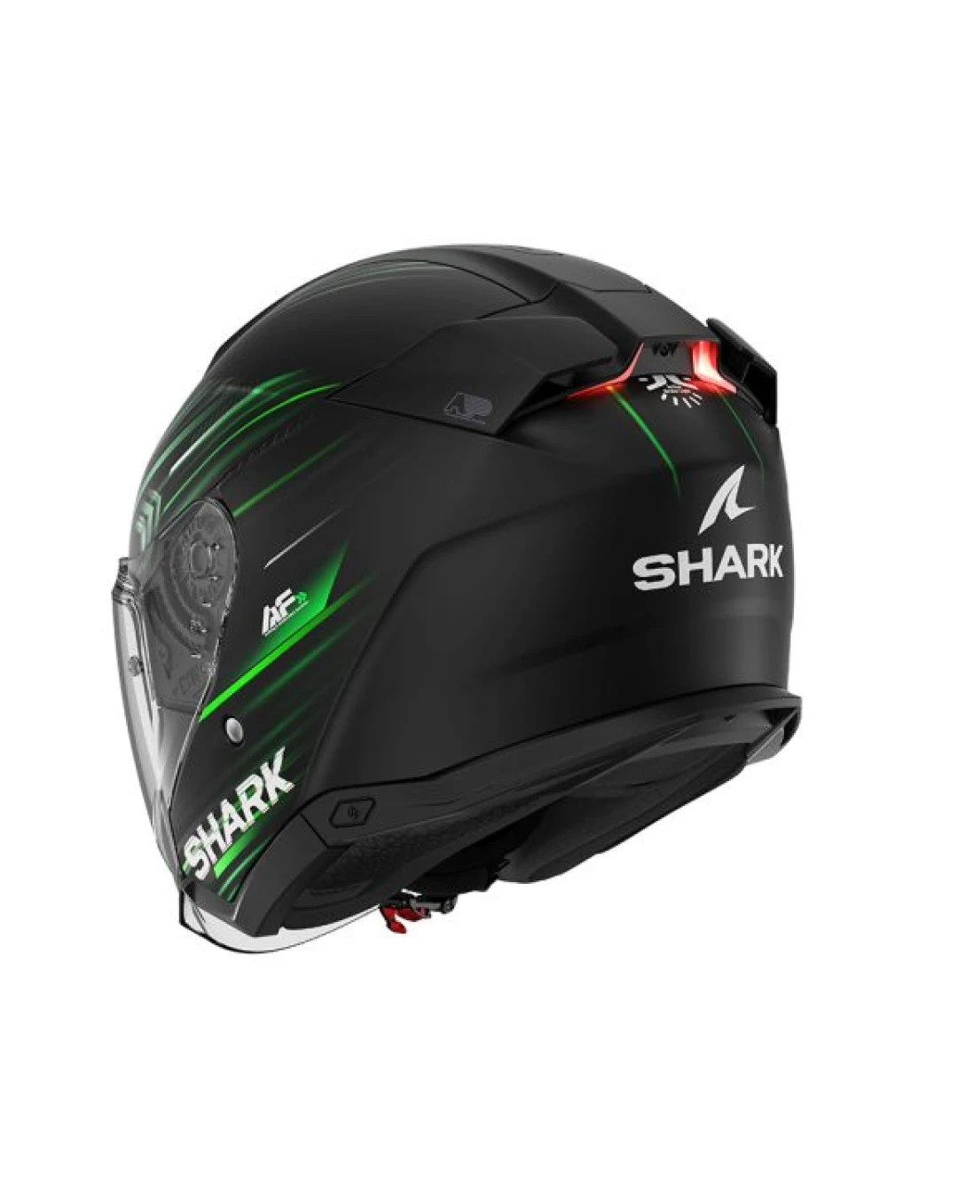 Каска за скутер SHARK SKWAL i3 JET LIGHT-BLUR MAT BLACK/GREEN