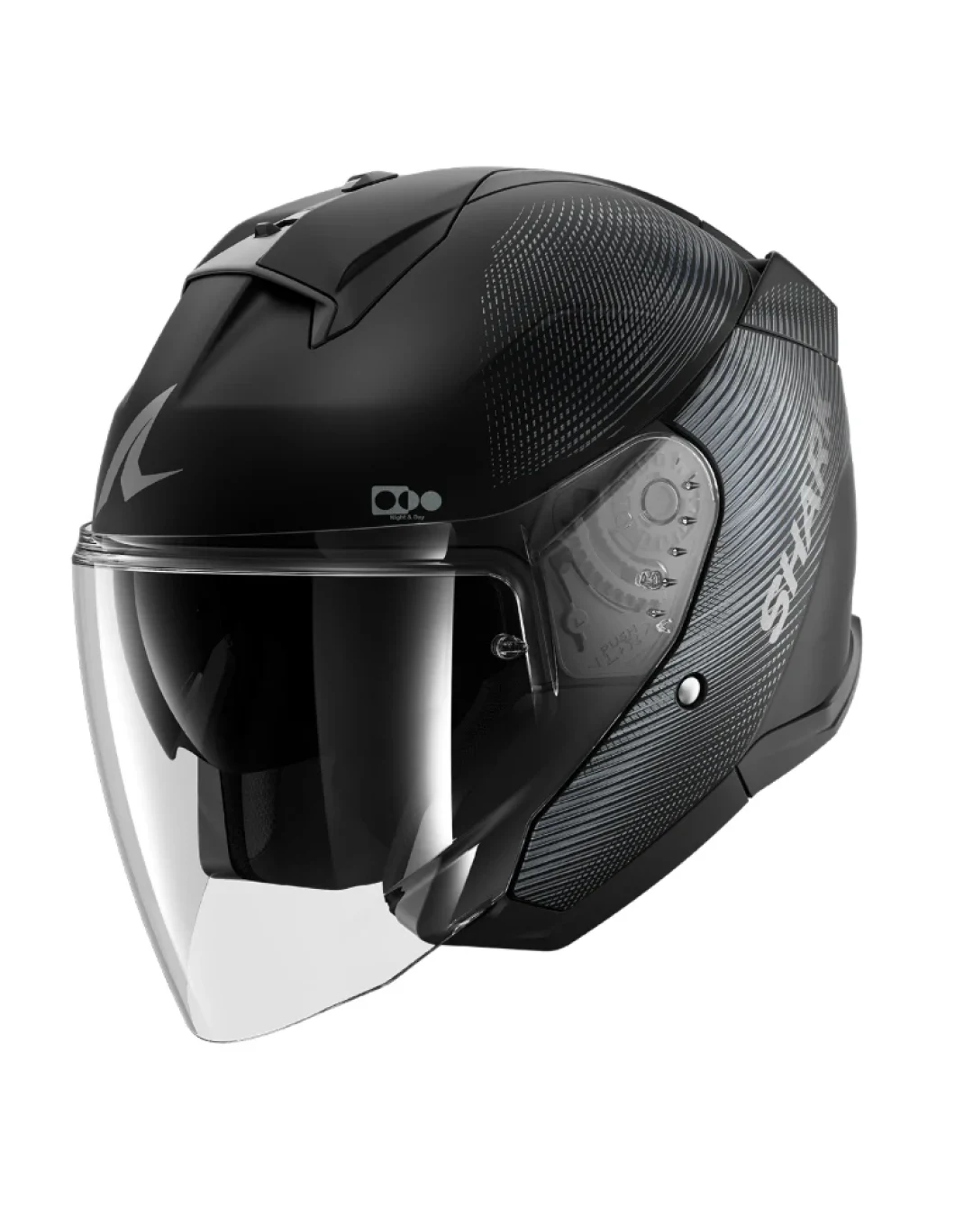 Каска за скутер SHARK SKWAL i3 JET SP LYNE MAT BLACK/GREY