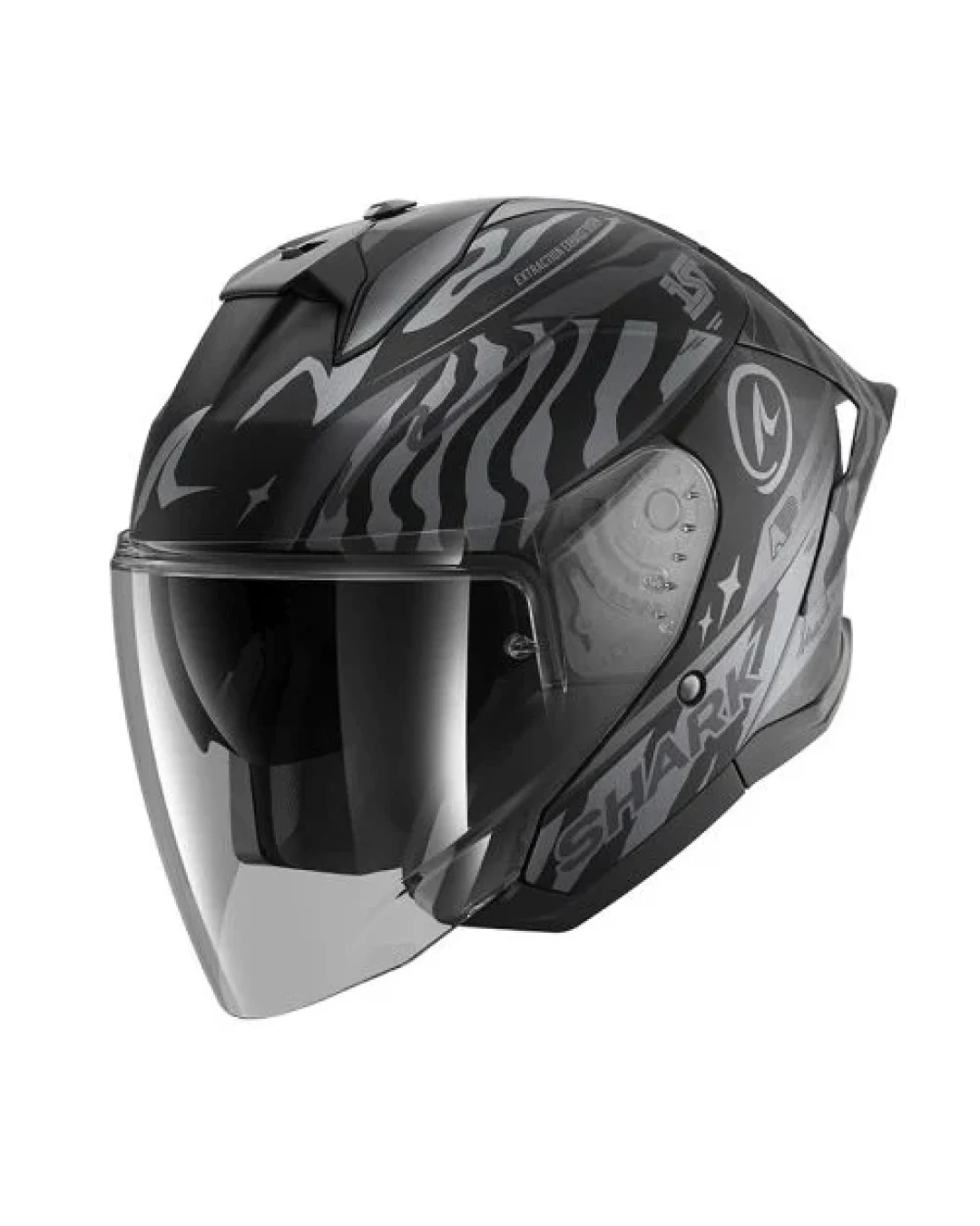 Каска за скутер SHARK SKWAL JET CUP SPEED-FANCY MAT BLACK/GREY