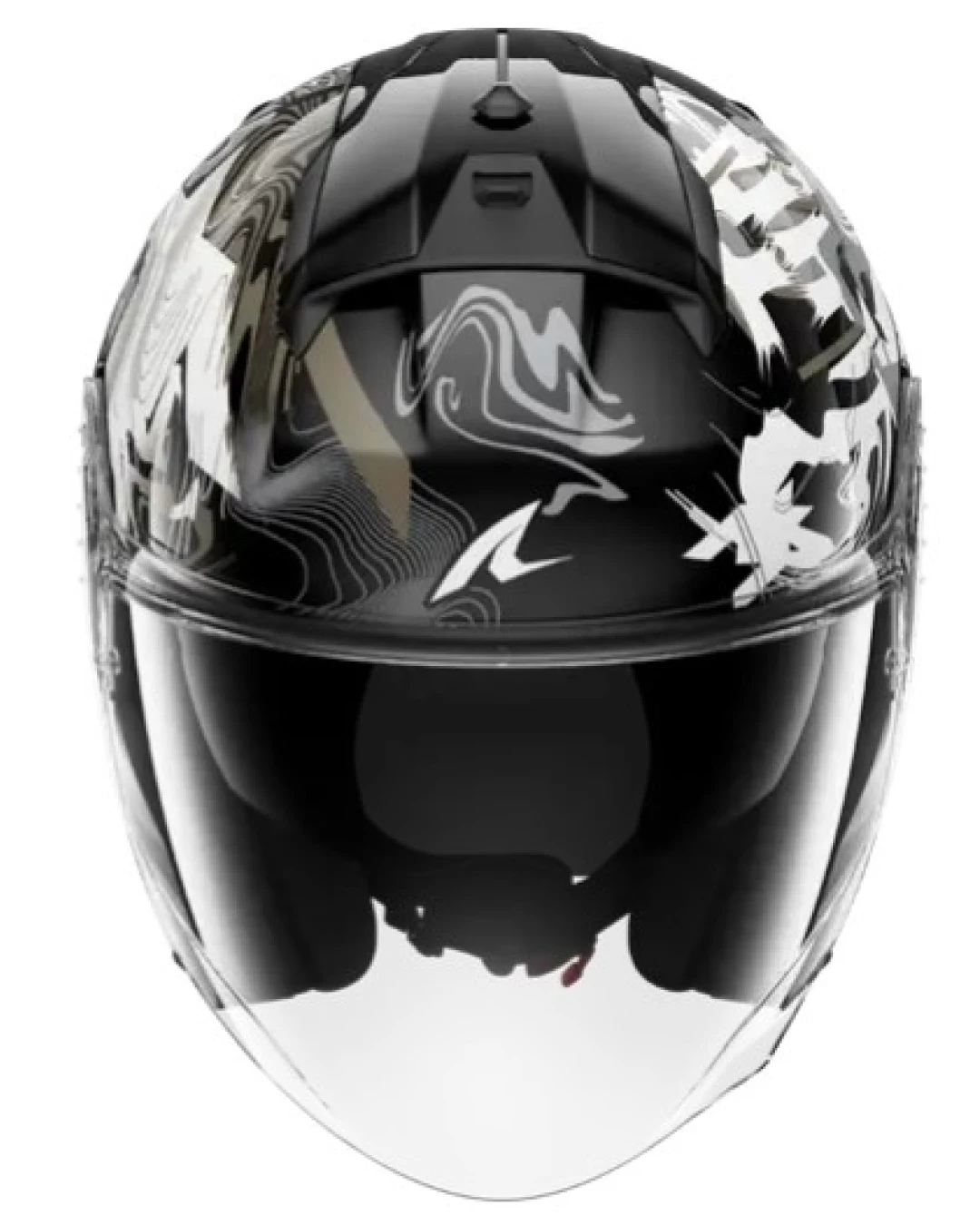 Каска за скутер SHARK SKWAL JET PRANZ Black/White/Gold