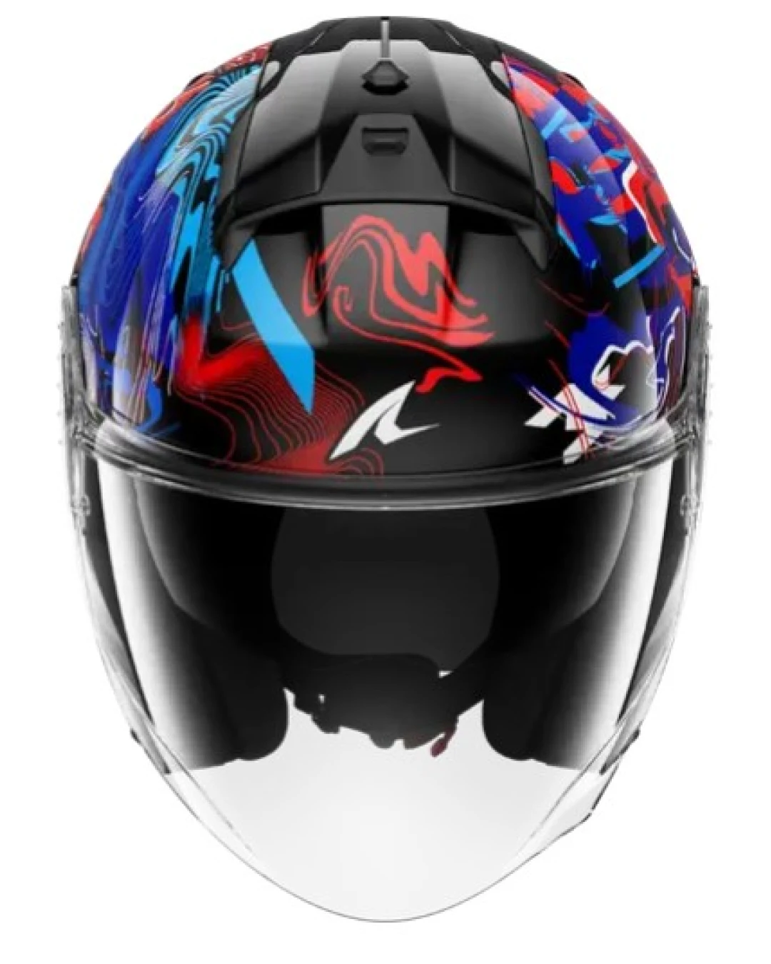 Каска за скутер SHARK SKWAL JET PRANZ Mat Black/Blue/Red