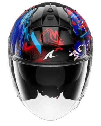 Каска за скутер SHARK SKWAL JET PRANZ Mat Black/Blue/Red