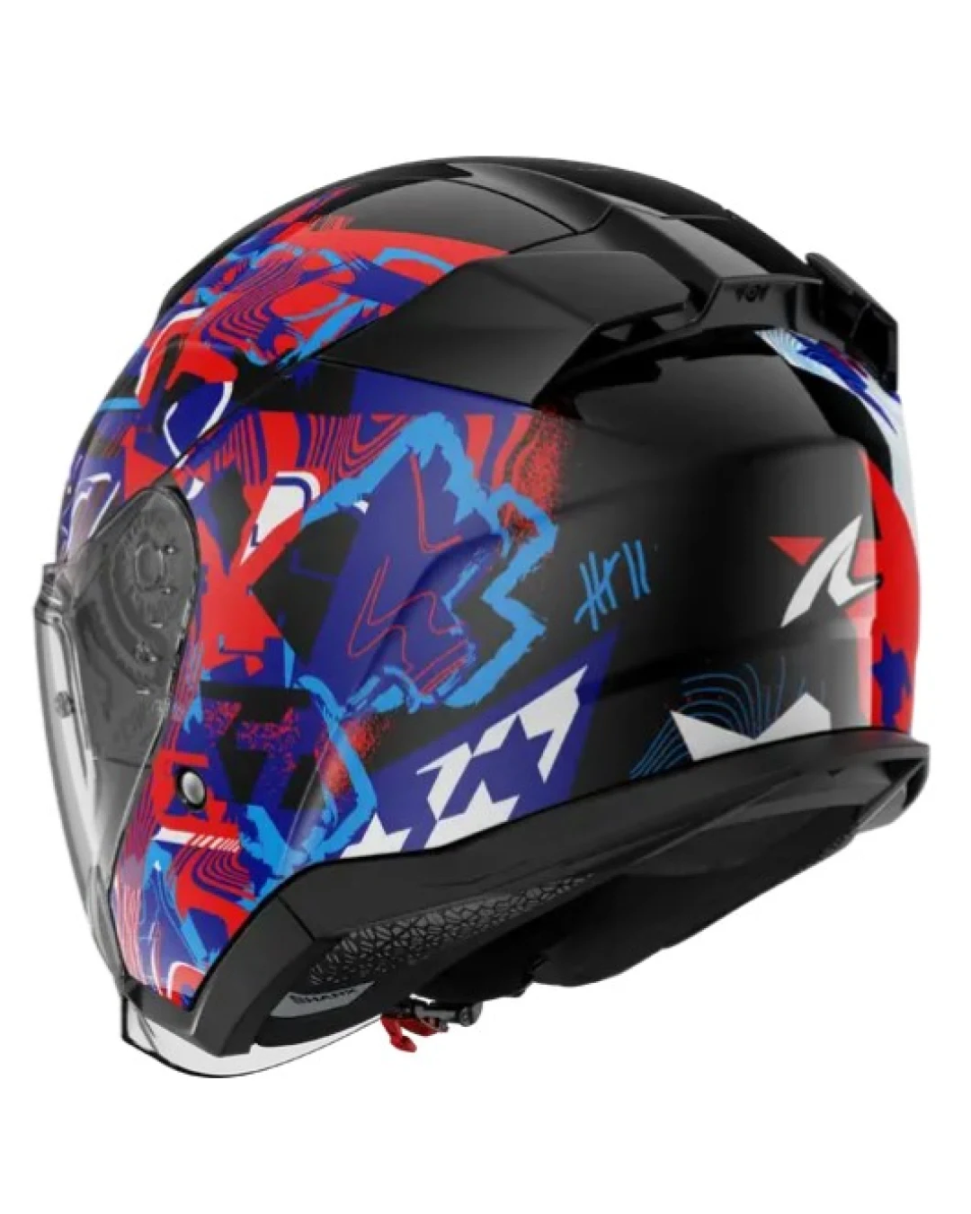 Каска за скутер SHARK SKWAL JET PRANZ Mat Black/Blue/Red
