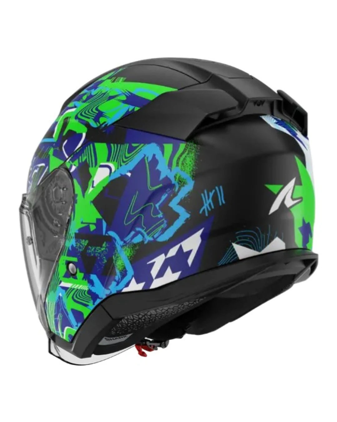 Каска за скутер SHARK SKWAL JET PRANZ Mat Black/Green/Blue