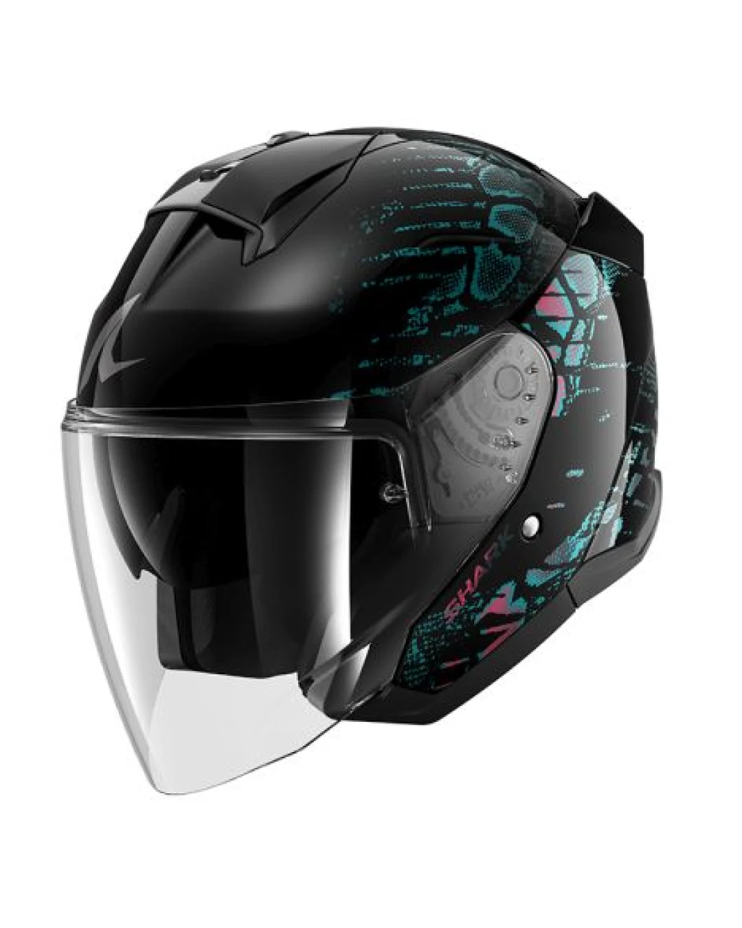 Каска за скутер SHARK SKWAL JET REPTAIA BLACK/BLUE