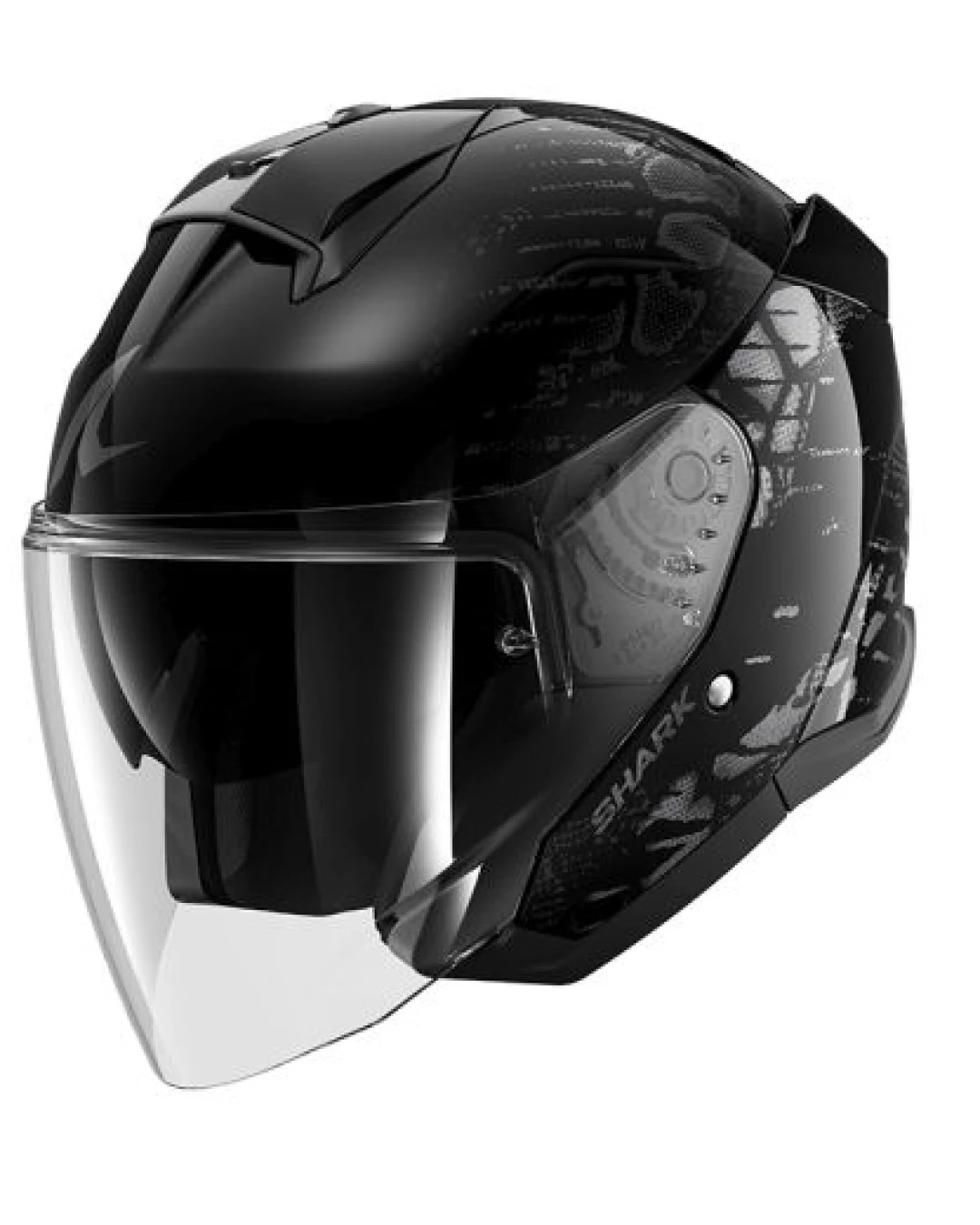 Каска за скутер SHARK SKWAL JET REPTAIA BLACK/GREY