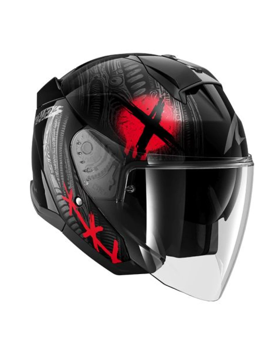 Каска за скутер SHARK SKWAL JET SHIEVER BLACK/RED