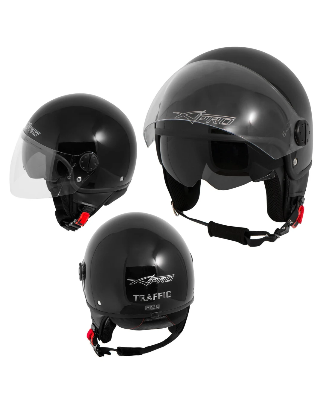 Каска за скутер TRAFFIC BLACK