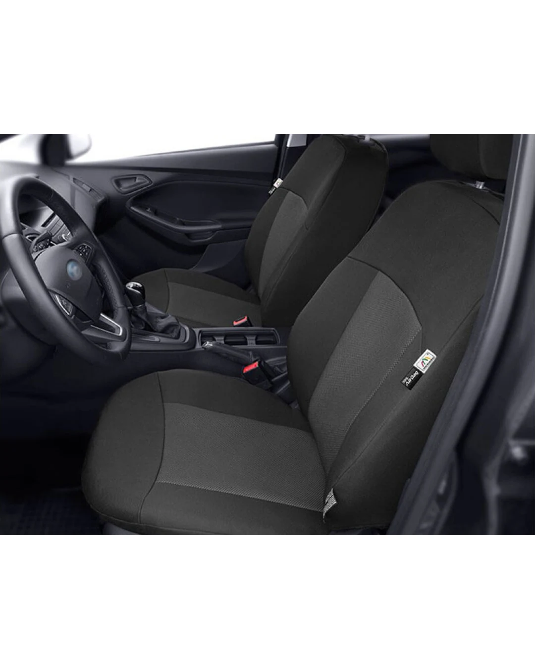 Комплект 1+1 Тапицерия Kegel за две единични предни седалки на Ford Focus 2003-2014 Mk2 Mk3 Черна Текстил