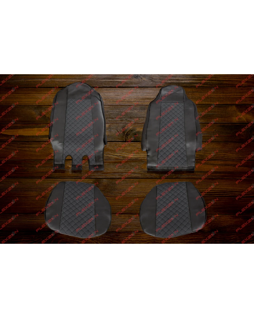 Комплект 1+1 тапицерия от еко кожа за MAN TGX 2015-2020 - черно