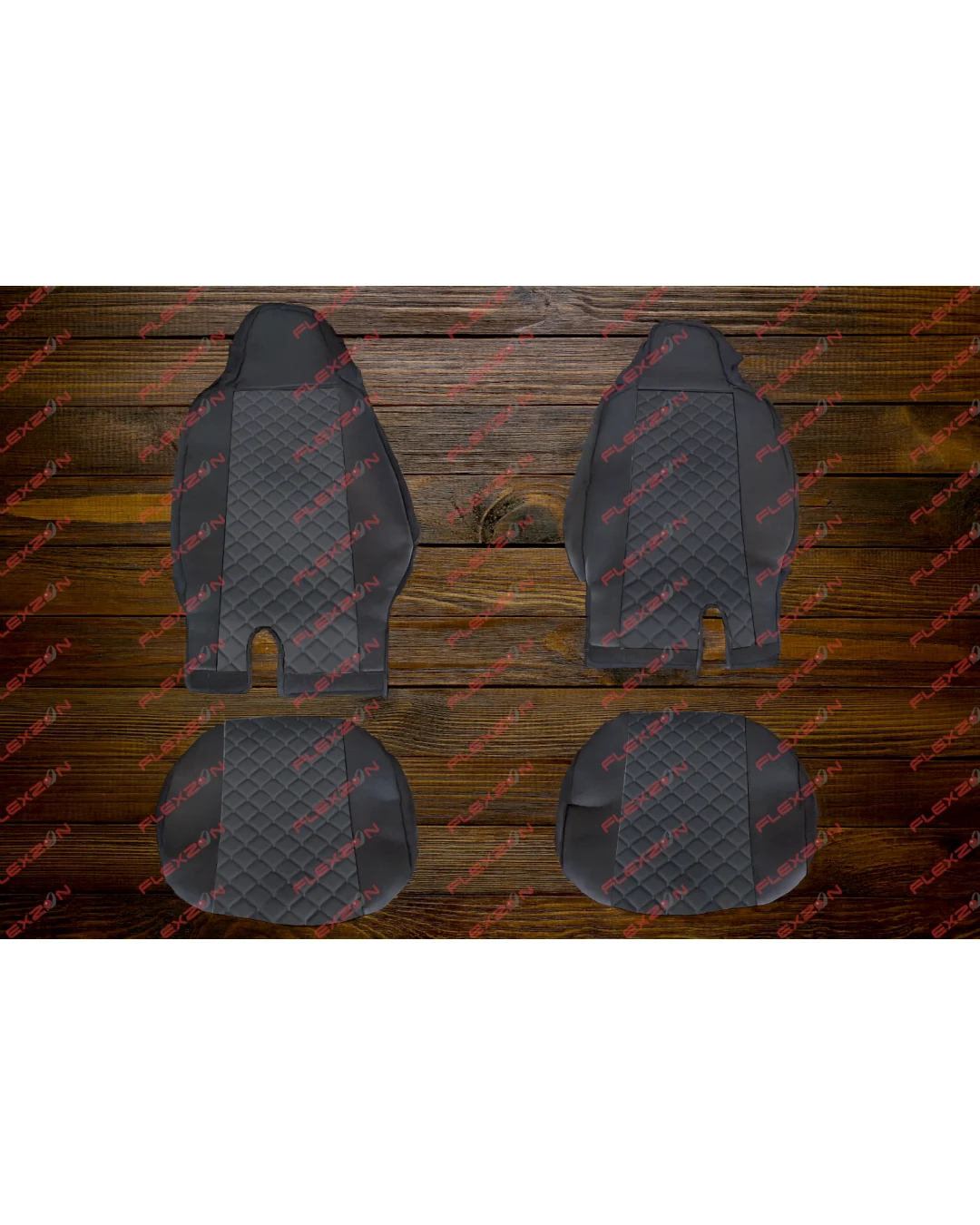 Комплект 1+1 тапицерия от еко кожа за MAN TGX EURO 6 2021+ - черно