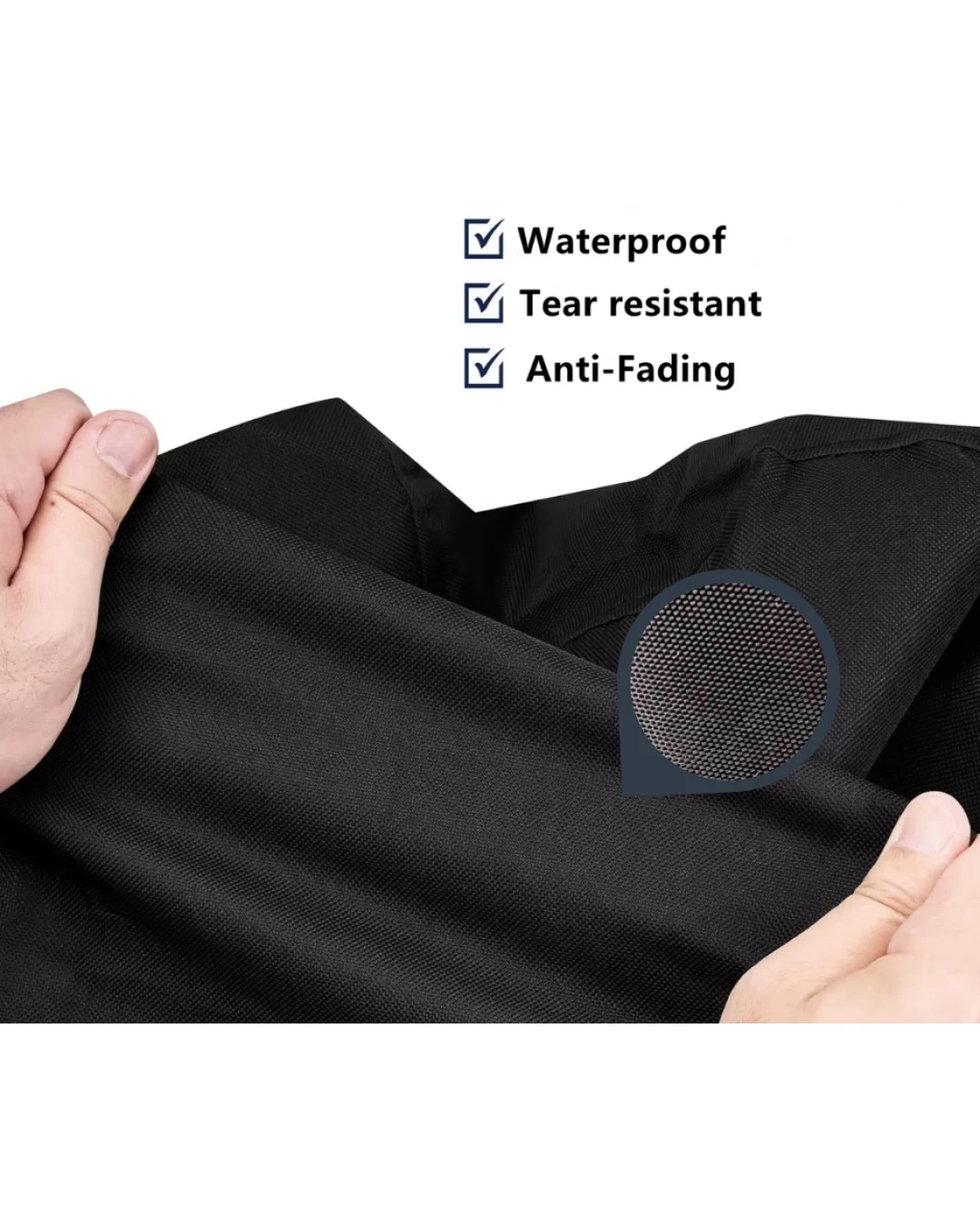 Комплект 2+1 Универсални водоустойчиви протектори от Oxford плат за предни седалки на бус - черни