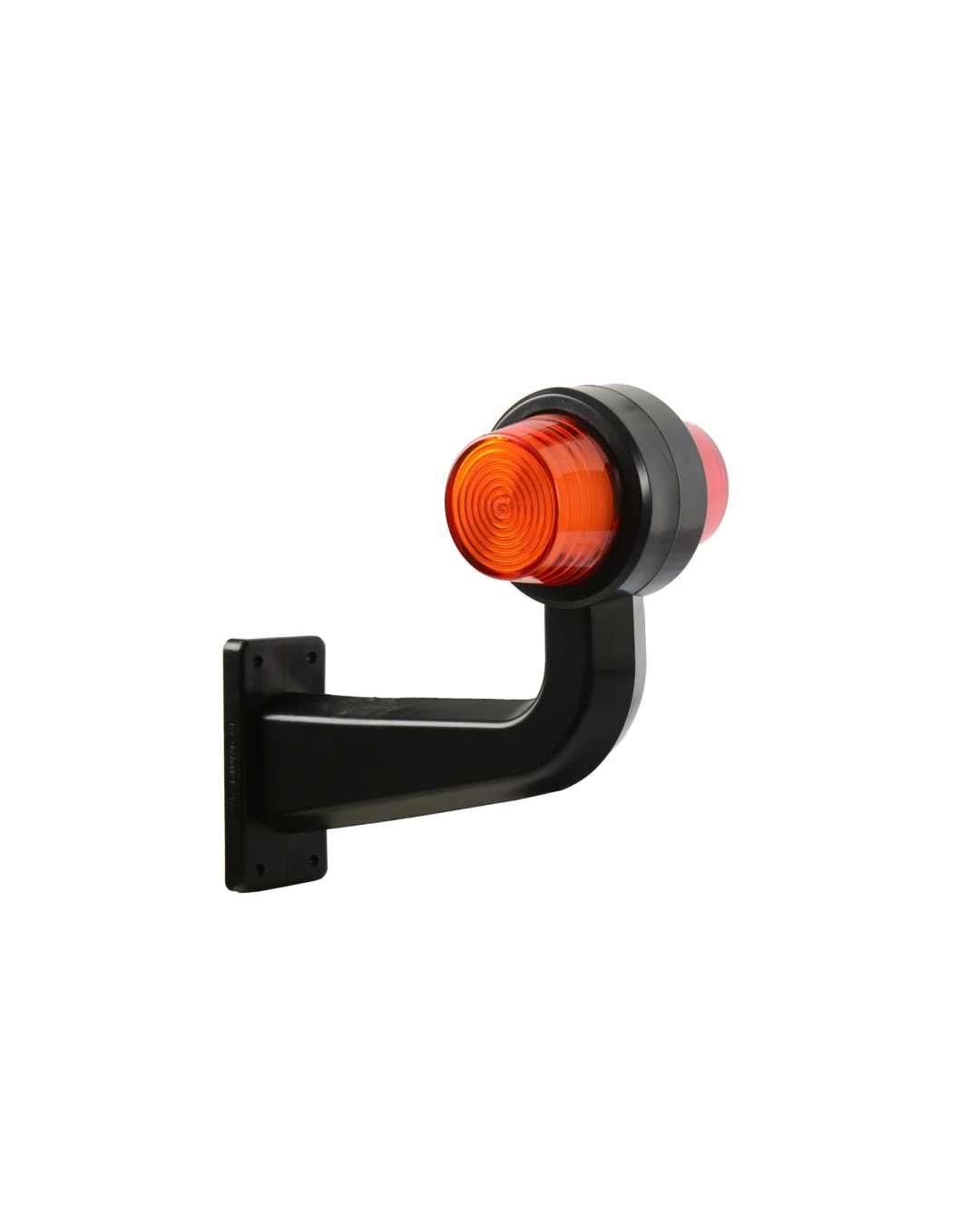 Комплект 2 бр. LED маркери рогчета 12V-24V, оранжево-червено, Неон ефект - за ремаркета, платформи, камиони и др.
