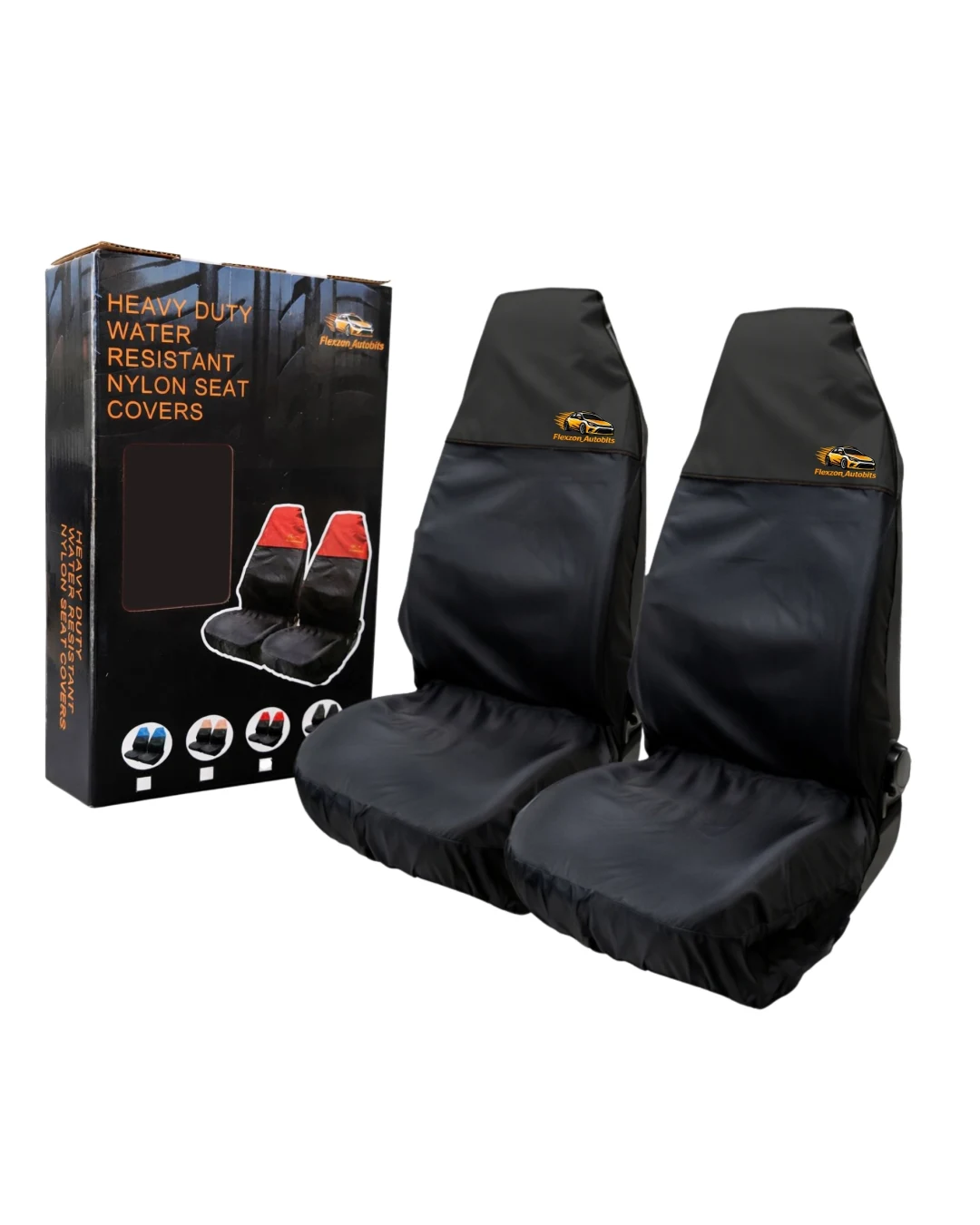 Комплект 2 бр. Универсални водоустойчиви найлонови протектори за автомобилни седалки - черни