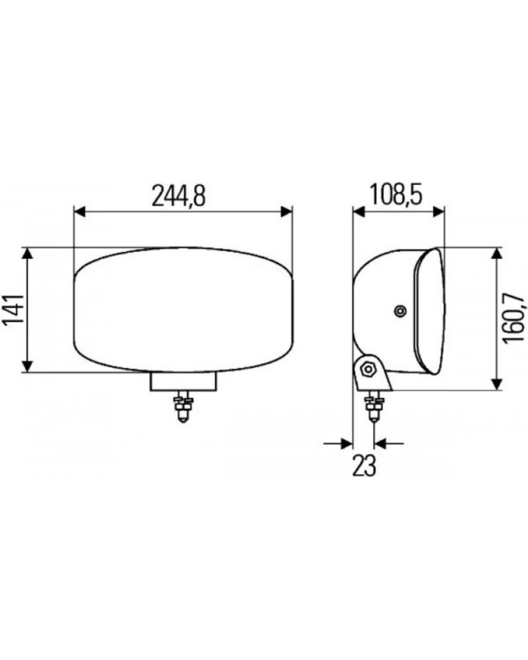 Комплект 2 Броя Халоген, Фар, 265mm X 161mm, 12V 24V, Крушка H7 + 6 LED ЛЕД Диода, За Камион, Трактор, Багер, Земеделски Машини и др.