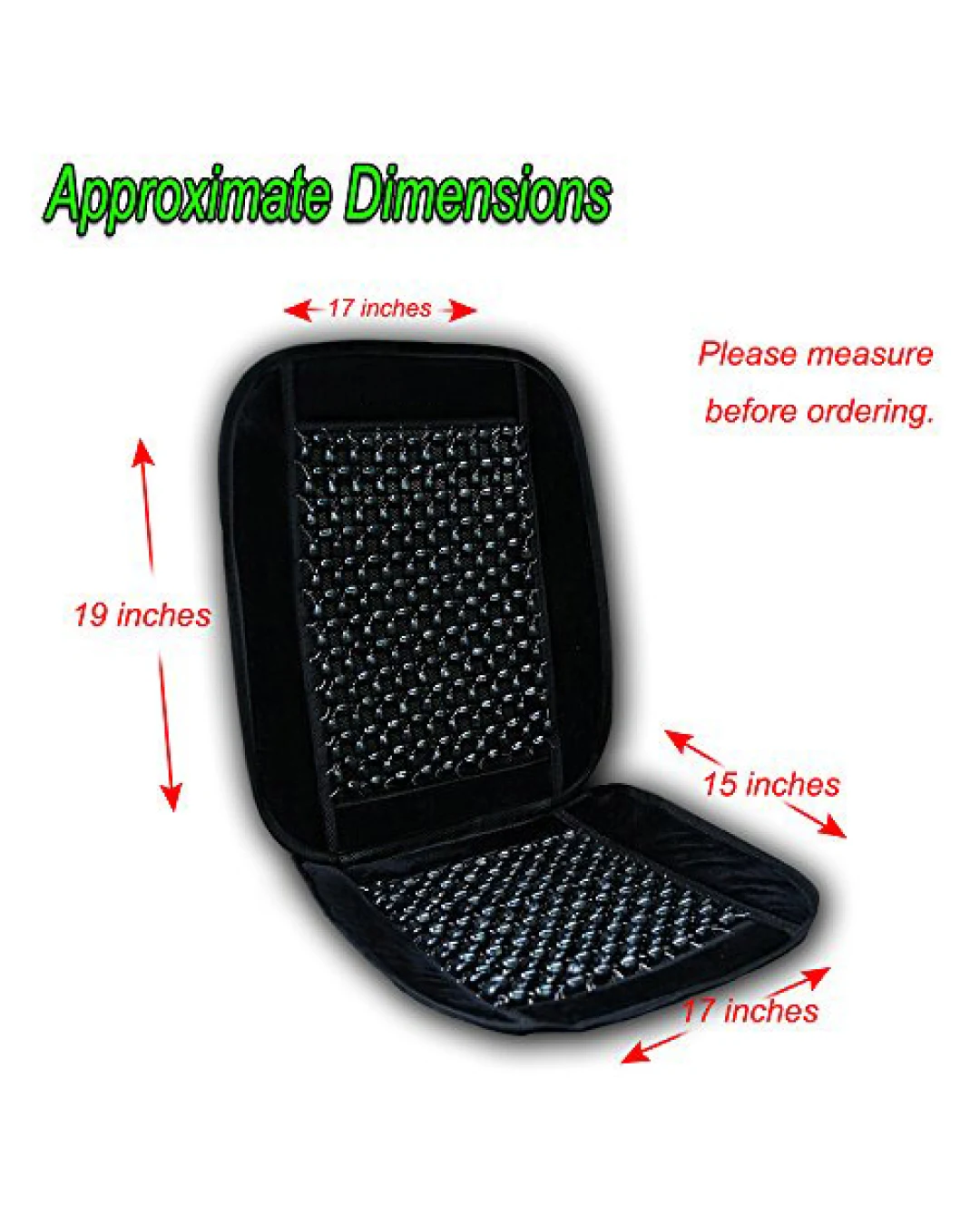 Комплект 2 Броя Масажна Подложка За Седалка стол с Дървени Топчета, Постелка, За Автомобил, Джип, Камион, За Дом или Офис