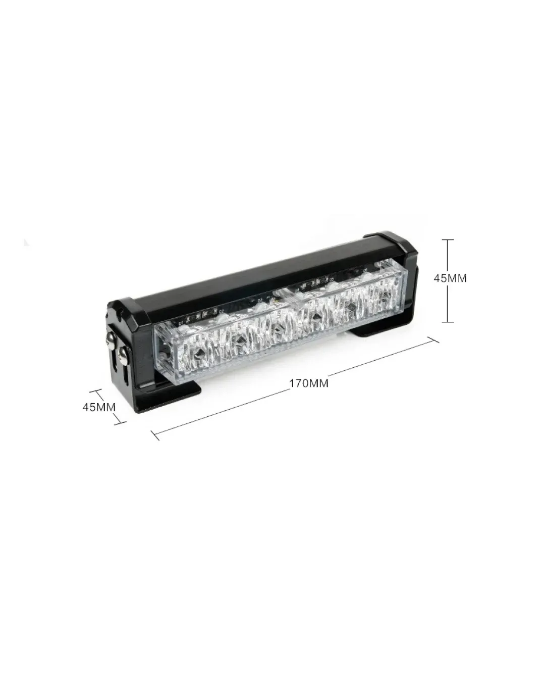 Комплект 2 Броя по 17 cm Сигнална Аварийна Блиц Маяк LED Лампа За Пътна Помощ Платформа 12V-24V 14 режима