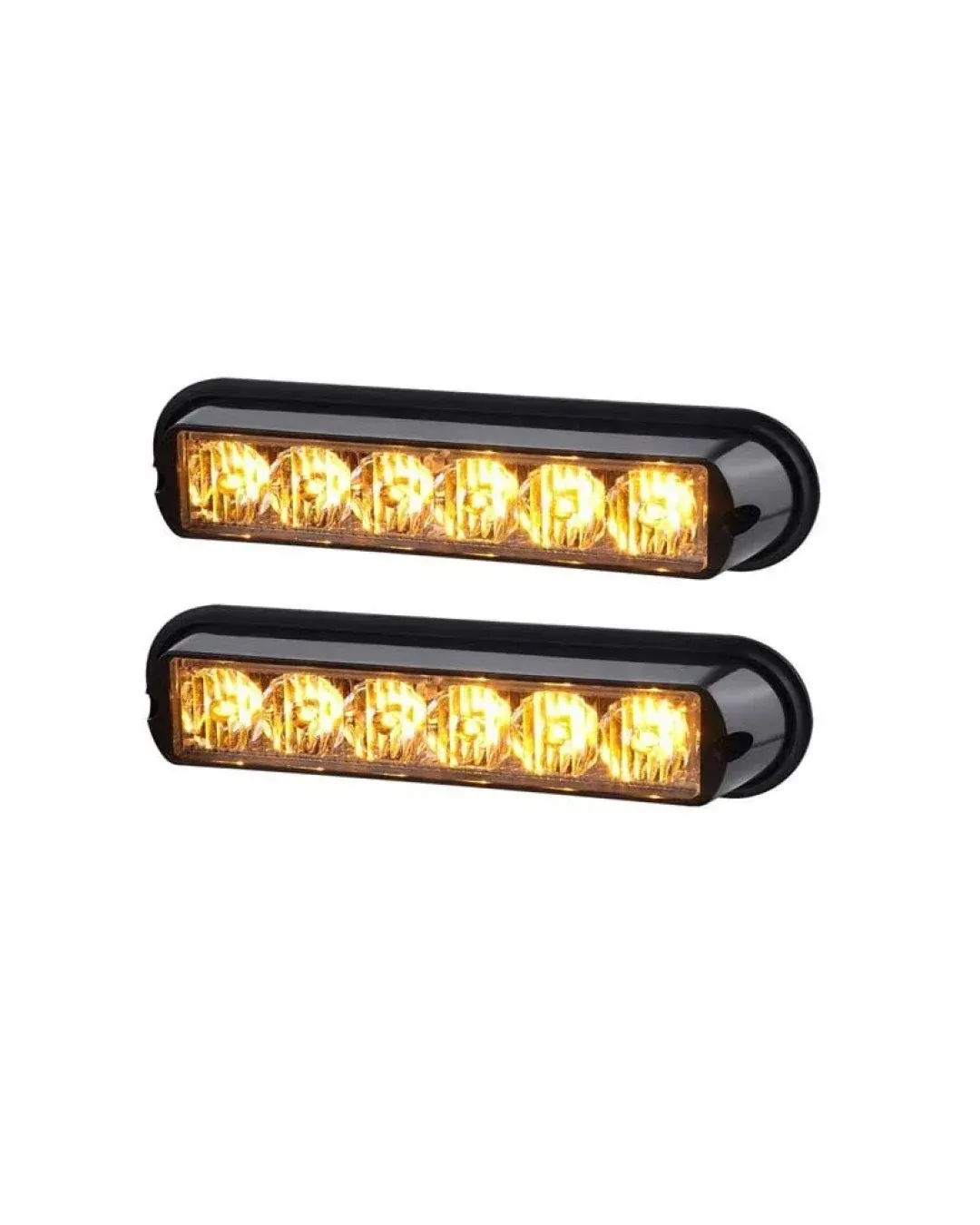 Комплект 2 Броя С Конектор 6 LED Диода 17cm Сигнална Аварийна Блиц Маяк Led Бар Лампа Пътна Помощ Платформа