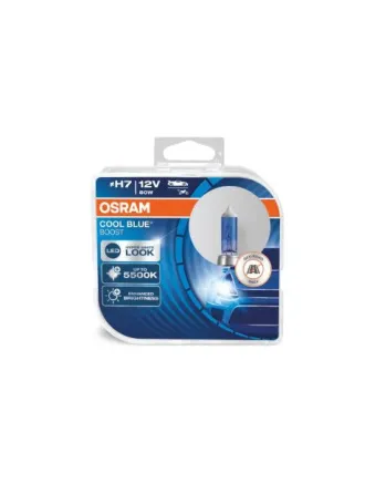 Комплект 2 халогенни крушки Osram H7 Cool Blue Boost +50% 12V, 80W