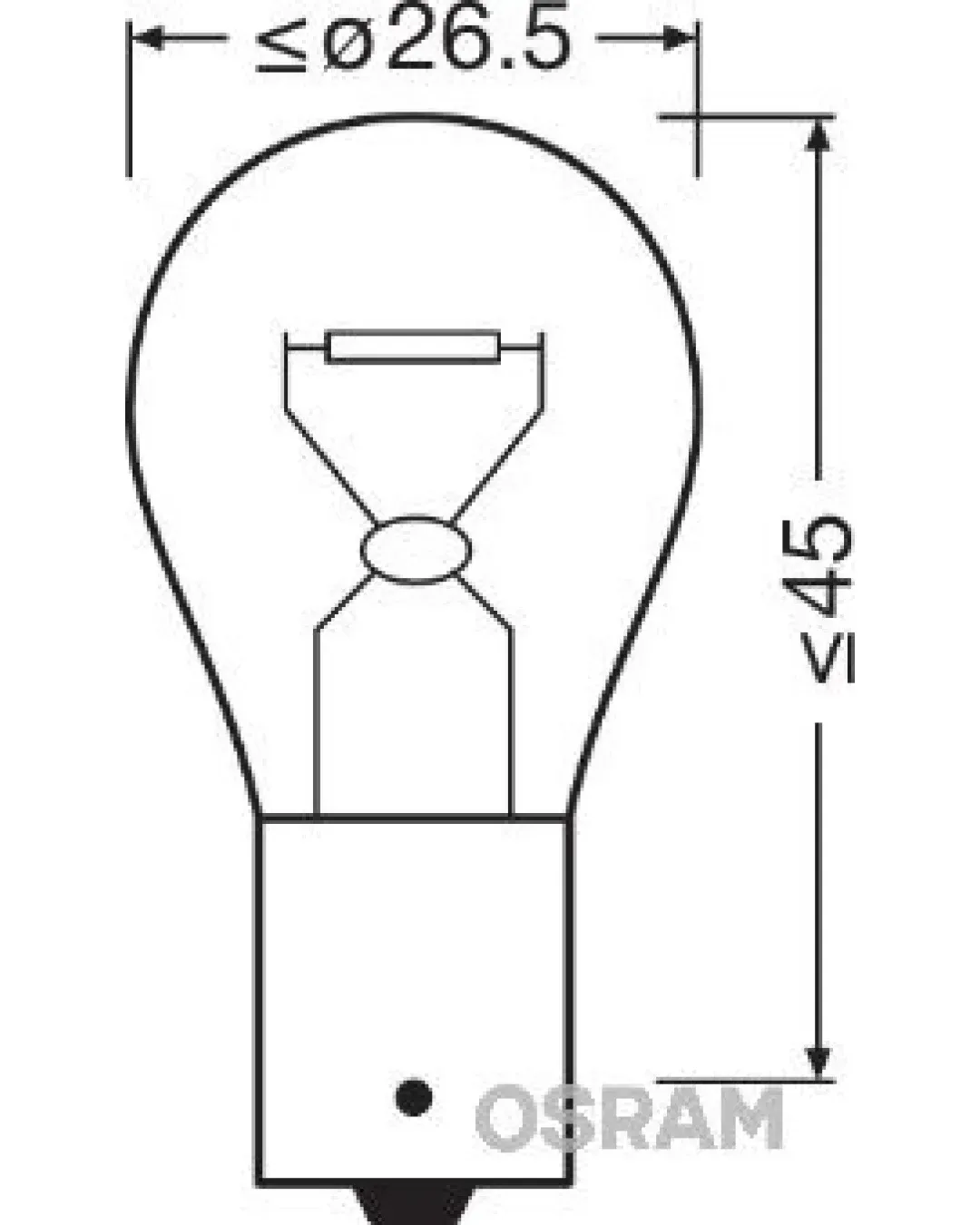 Комплект 2 халогенни крушки Osram PY21W Orange, 12V, 21W