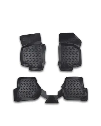 Комплект 4бр. 3D Гумени стелки за купе от TPE гума X-Series за VOLKSWAGEN VW GOLF 5, JETTA 5 2005-2010г.