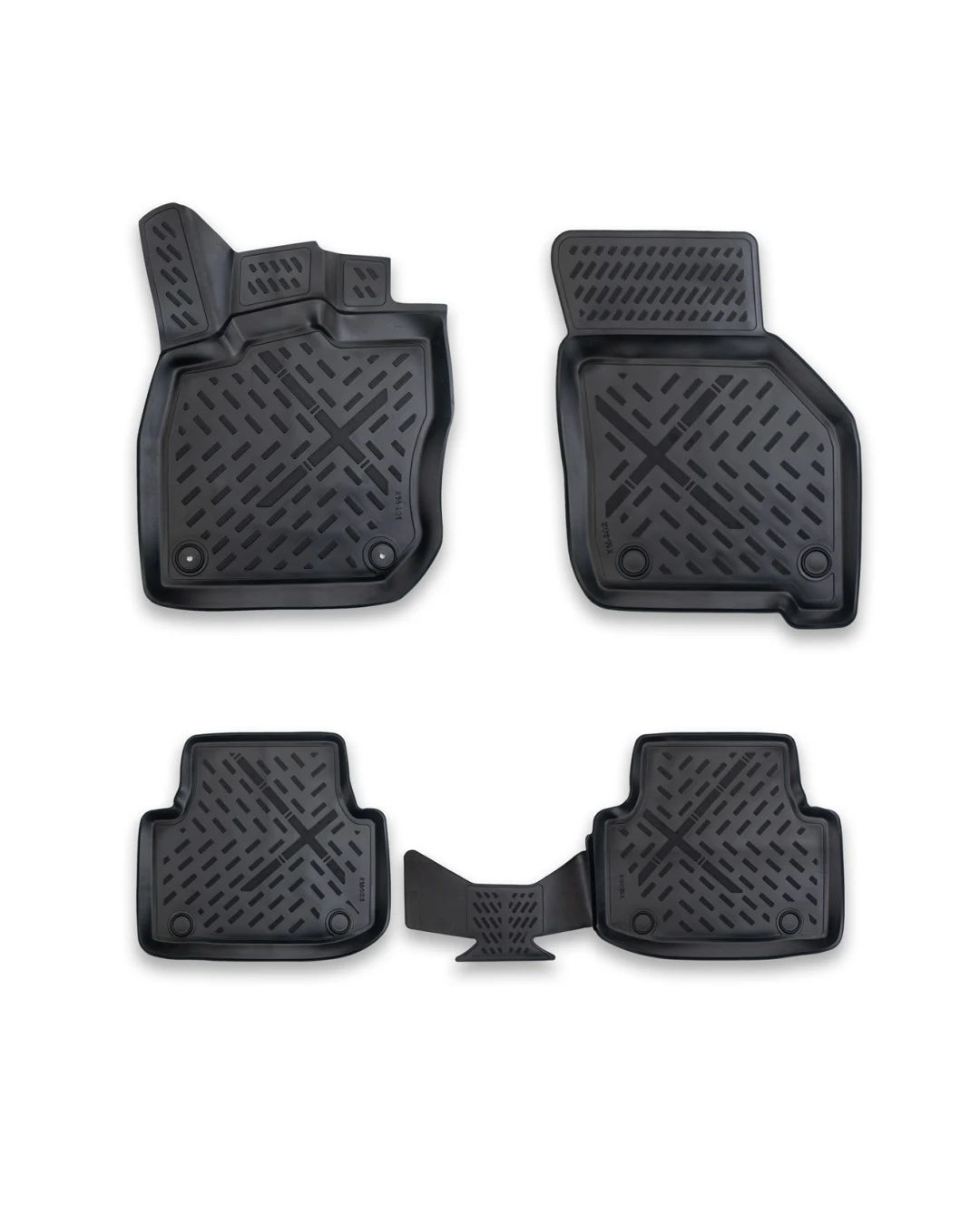 Комплект 4бр. 3D Гумени стелки за купе от TPE гума X-Series за VOLKSWAGEN VW GOLF 8 Автоматик 2021+