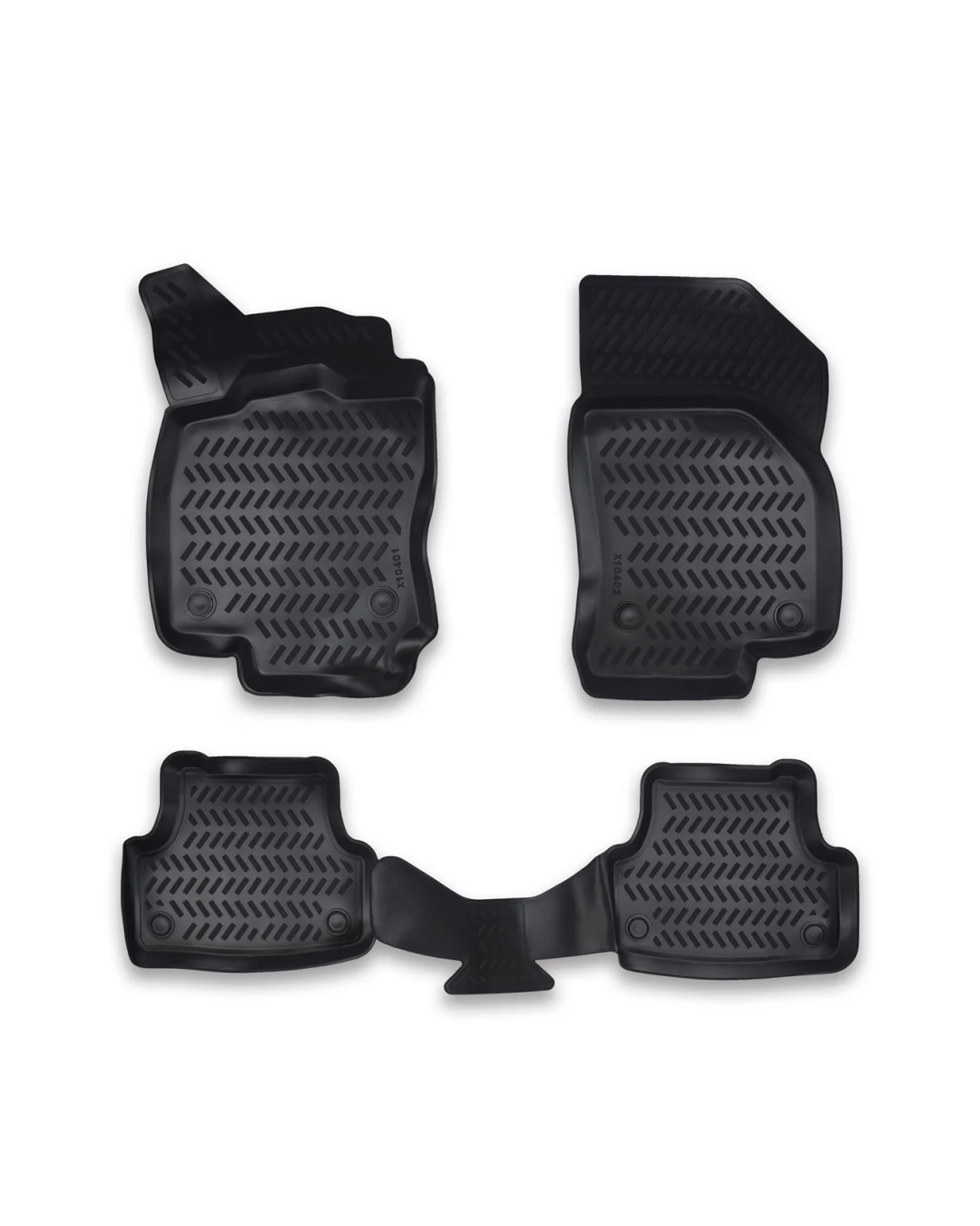 Комплект 4бр. 3D Гумени стелки за купе от TPE гума X-Series за VOLKSWAGEN VW TIGUAN 2 2016-2023г.