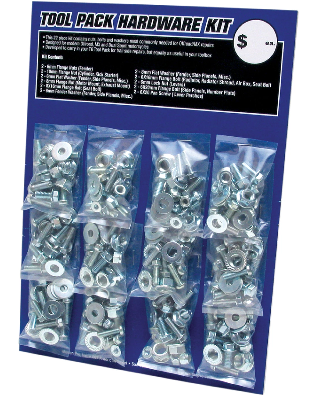 Комплект болтове с гайки MOTION PRO HARDWARE KIT ZINC 12PK