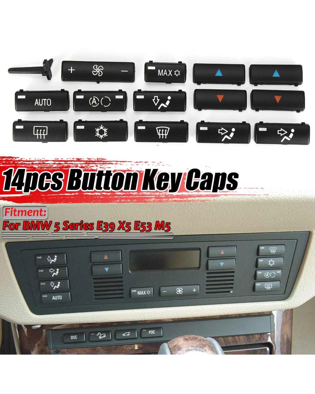 Комплект Бутони Копчета За Климатик Климатроник БМВ BMW 5 Серия X5 E53 E39