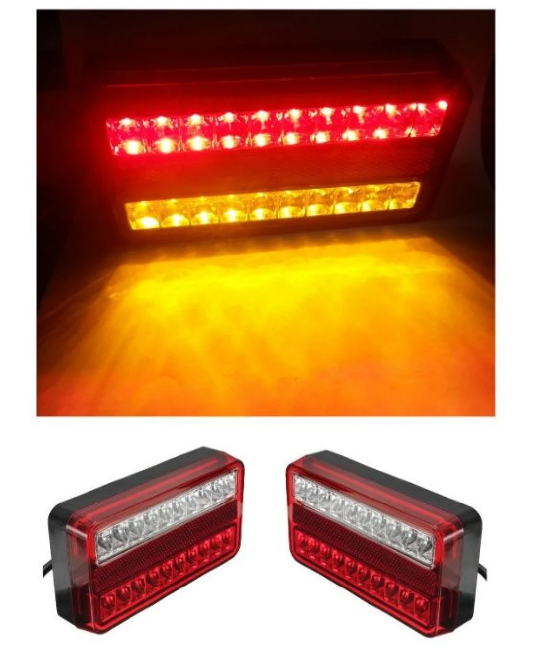 Комплект Диодни LED Лед стопове за Бус Камион Тир Ремарке Караванa с 4 функции 12V