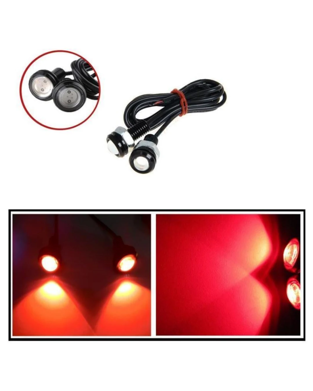 Комплект дневни DRL LED Eagle Eye червени светлини 12V, 2 бр.