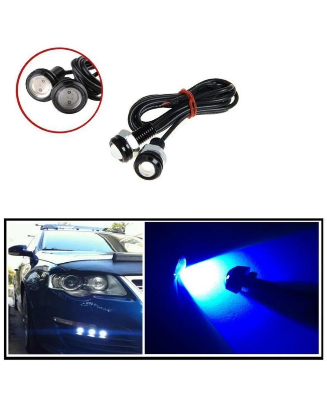 Комплект дневни DRL LED Eagle Eye сини светлини 12V, 2бр.