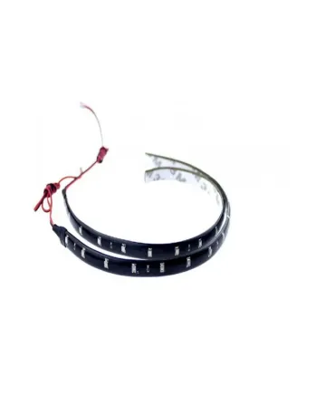 Комплект две 30СМ водоустойчиви диодни ленти - дневни светлини - 12 SMD диода - червени