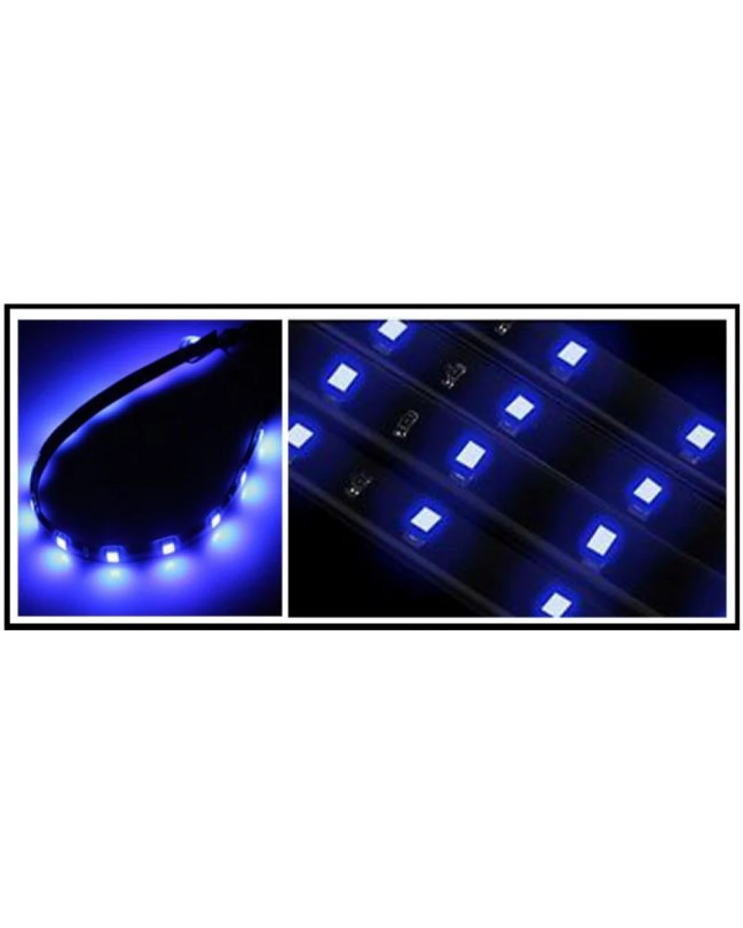 Комплект две 30СМ водоустойчиви диодни ленти - дневни светлини - 12 SMD диода - сини