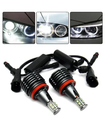Комплект H8 40W LED Angel Eyes крушки за BMW – CANBUS, бяла светлина, OEM 63217760782