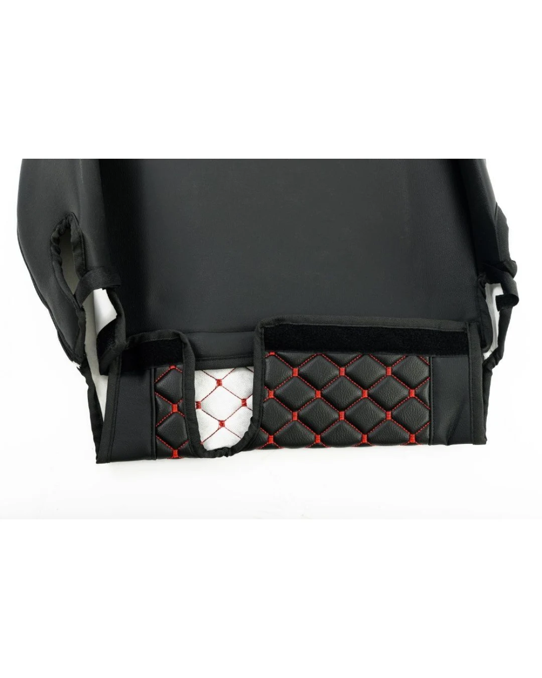 Комплект кожена тапицерия за даф daf xf 106 евро euro 6, черно/червено