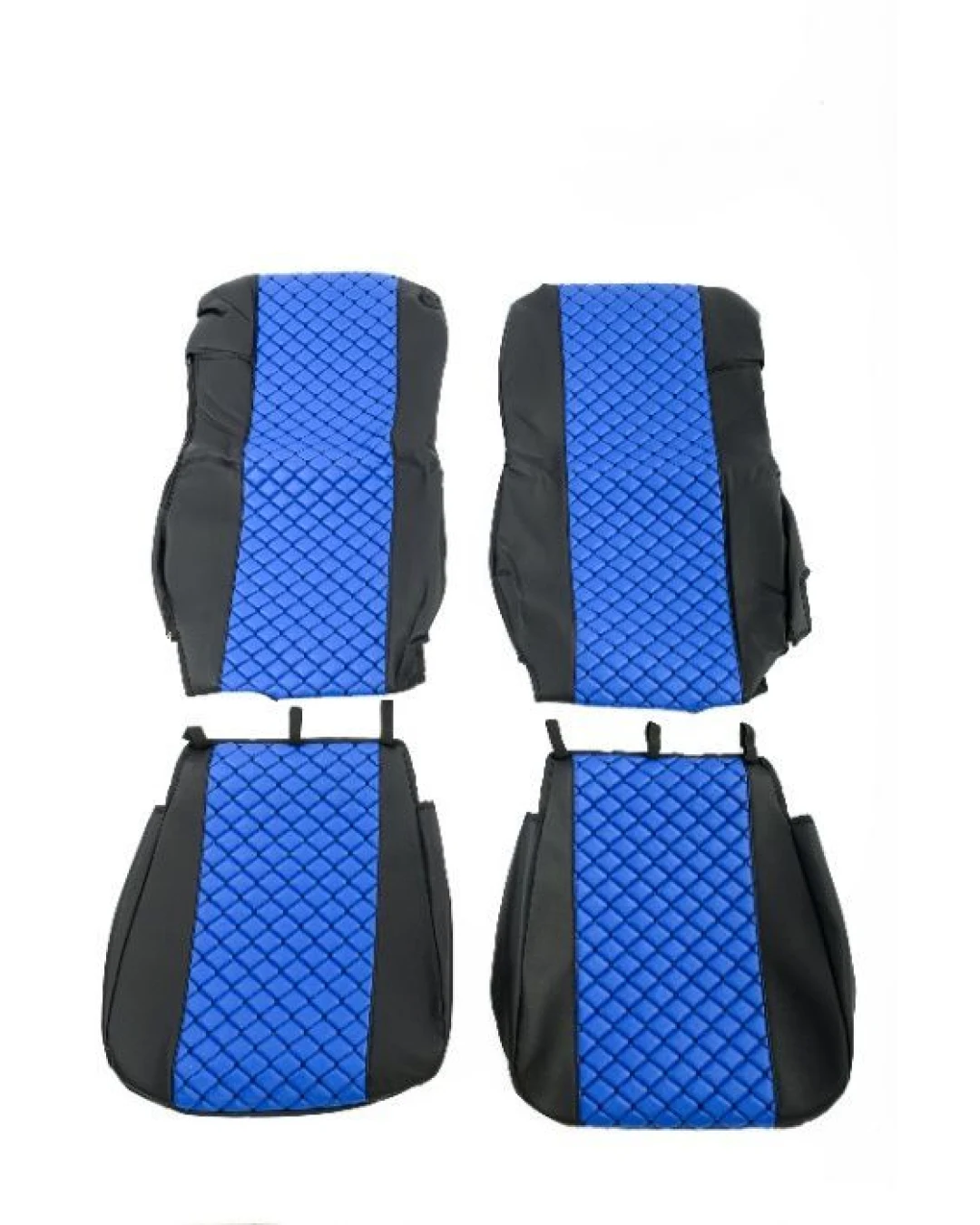 Комплект кожена тапицерия за даф DAF xf 106 евро euro 6 синьо - черно Нова