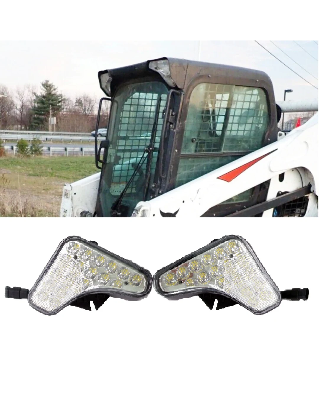 Комплект Лед Диодни Фарове Led Халогени OSRAM LEDs 188мм/174мм/150мм 90W Подходящи За Мини Багер Bobcat