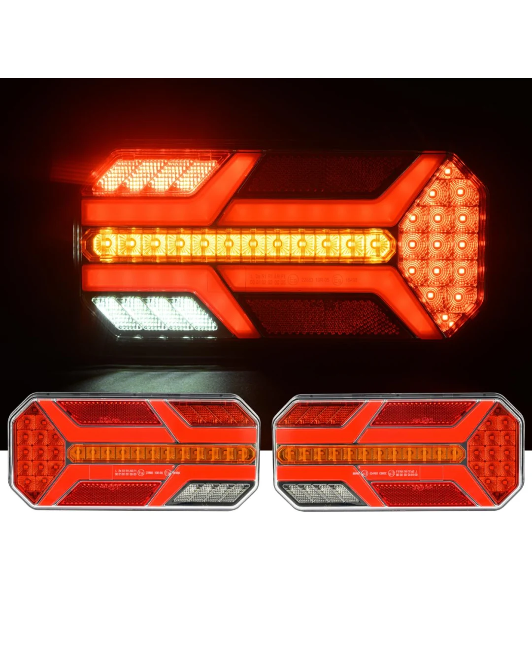 Комплект LED Диодни Стопове, Динамичен Мигач, 7 Функции, 12/24V