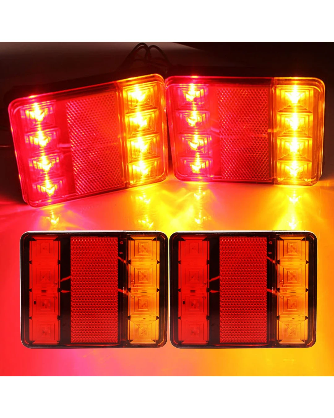 Комплект LED Диодни стопове, стоп светлини, задни светлини 12V-24V за бус камион ТИР ремарке каравана платформа